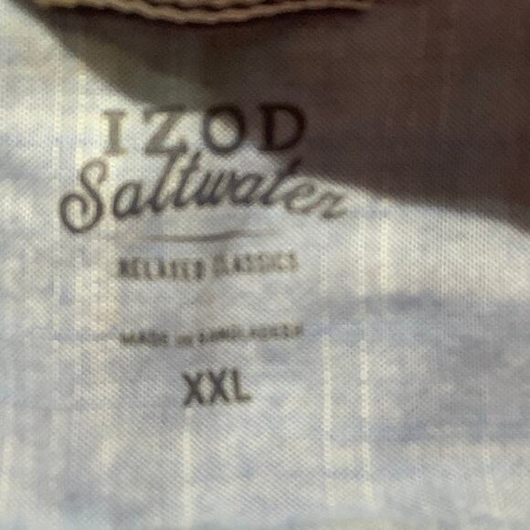 IZOD Mens Pink Size XXL Short Sleeve Shirt – Button Front, Plaid Check, Casual - Picture 3 of 6